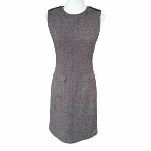 Osafo Gray Wool Blend Sleeveless Dress Size Medium Office Siren